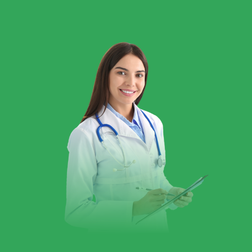 Dermatologista examinando paciente